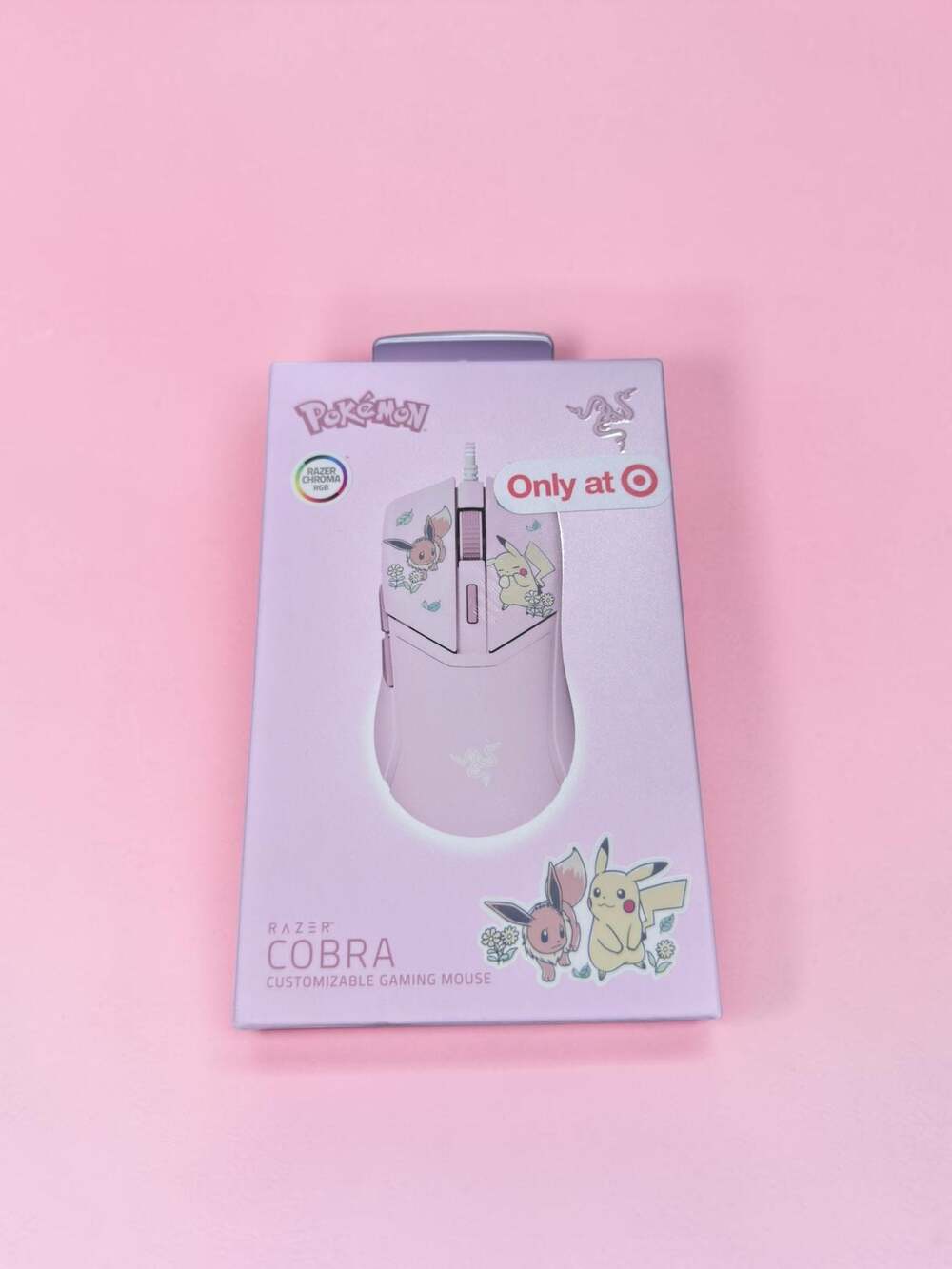 New Authentic Pokemon x Razer 2026 Cobra Wired Mouse Pikachu & Eevee Edition